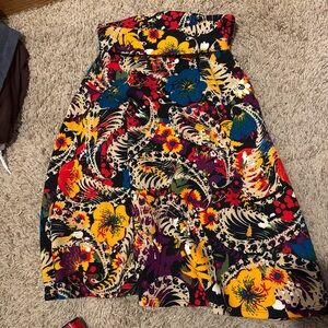 LuLaRoe A-Line Skirt with Bold Floral Print